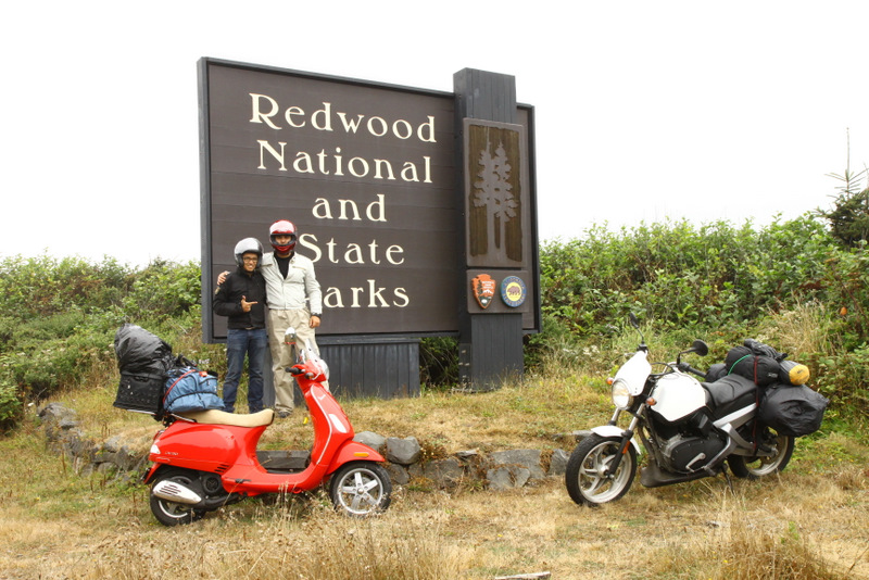 Getting wet at Redwood National Park