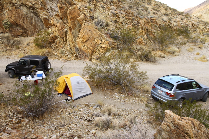 Camping somewhere in Goler Canyon