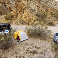 Camping somewhere in Goler Canyon