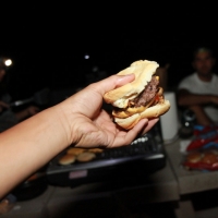 Mushroom and Fried Egg Cheeseburger