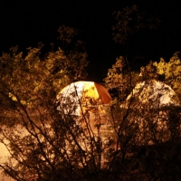 We can see the mini river forming right outside Basso's tent