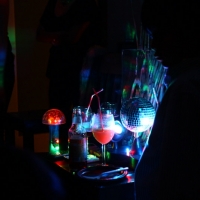 DJ Rocket manning the lights and fog machine!