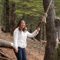 Bianca about to jump into the water